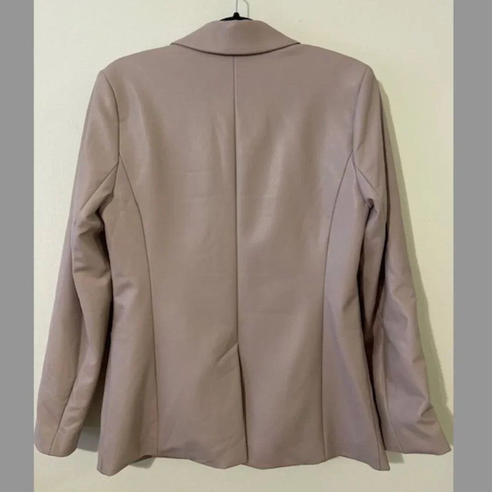 Halogen Mauve Faux Leather/Pleather Blazer -  Size M - Picture 3 of 4